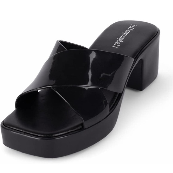 JEFFREY CAMPBELL | Black Jelly Heeled 80s Style Sandals | Size 41 | 10 US - Picture 1 of 9